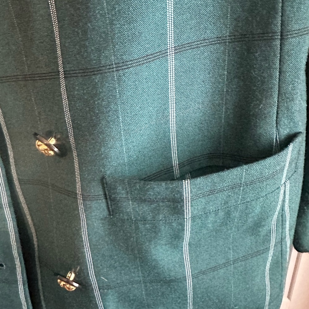 Executive Collection Women’s 2pc Green Plaid Skirt Suit Size 12 - Picture 6 of 11